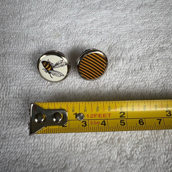 Bumble Bee & Striped Stud Earrings - Picture 5 of 9